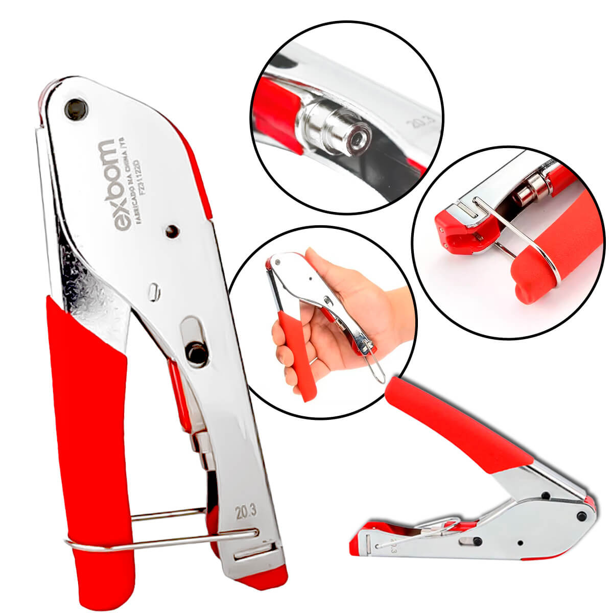Alicate de Compressão Profissional para Conectores Coaxiais RG6 RG59 - Meu Estilo Shop