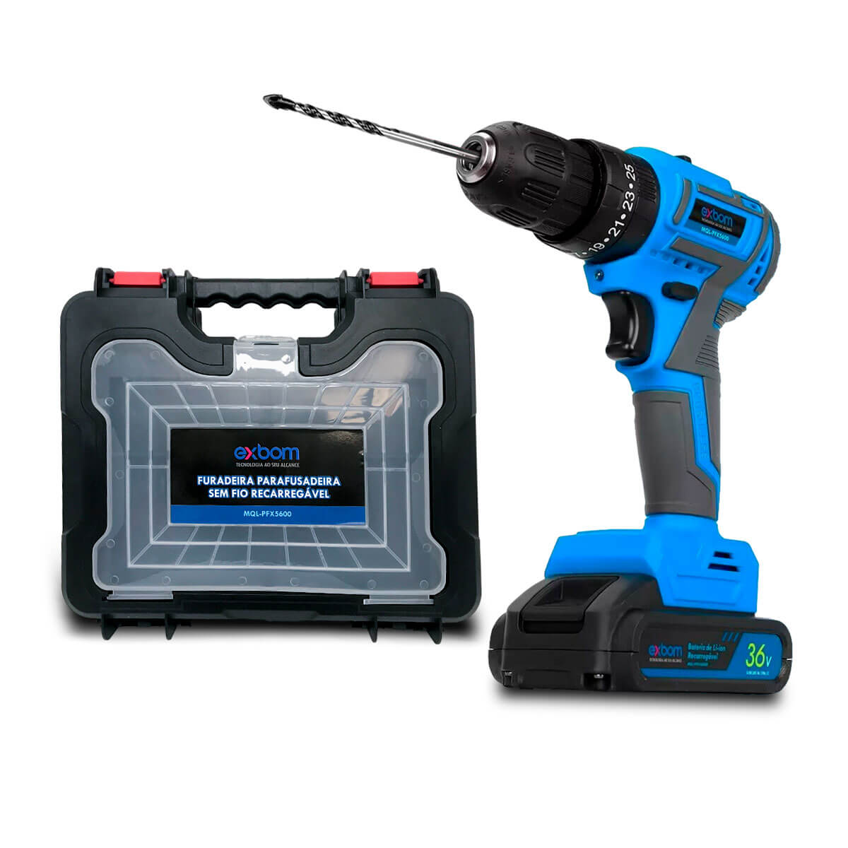 Furadeira e Parafusadeira 2 em 1 36v 2 Baterias 10000 mAh - Meu Estilo Shop