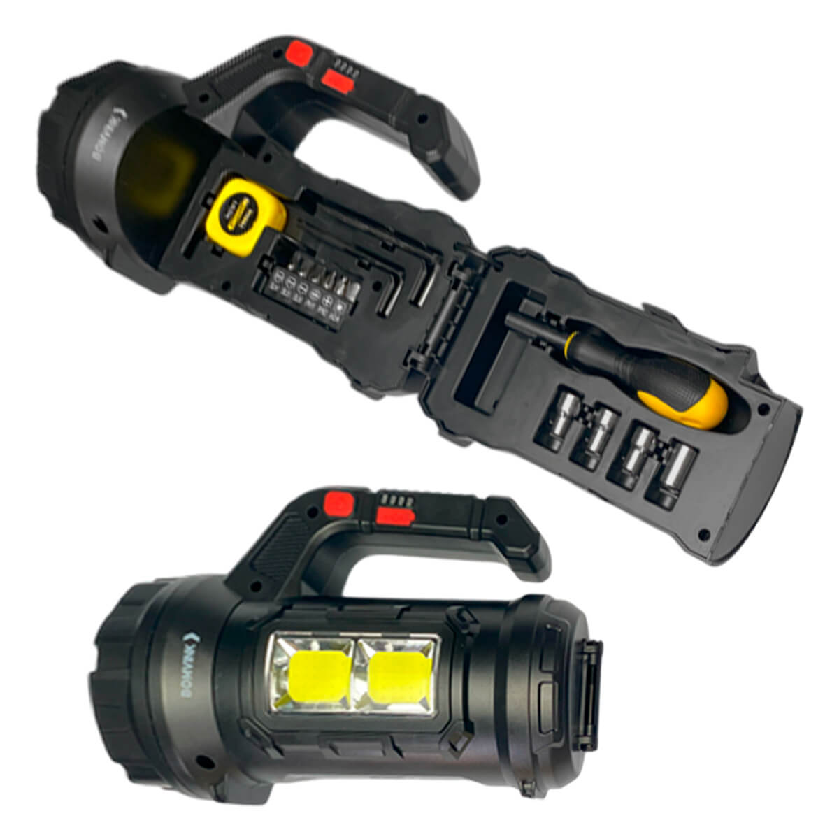Lanterna de Mão LED 300M com Kit de Ferramentas e Carregamento USB - Meu Estilo Shop