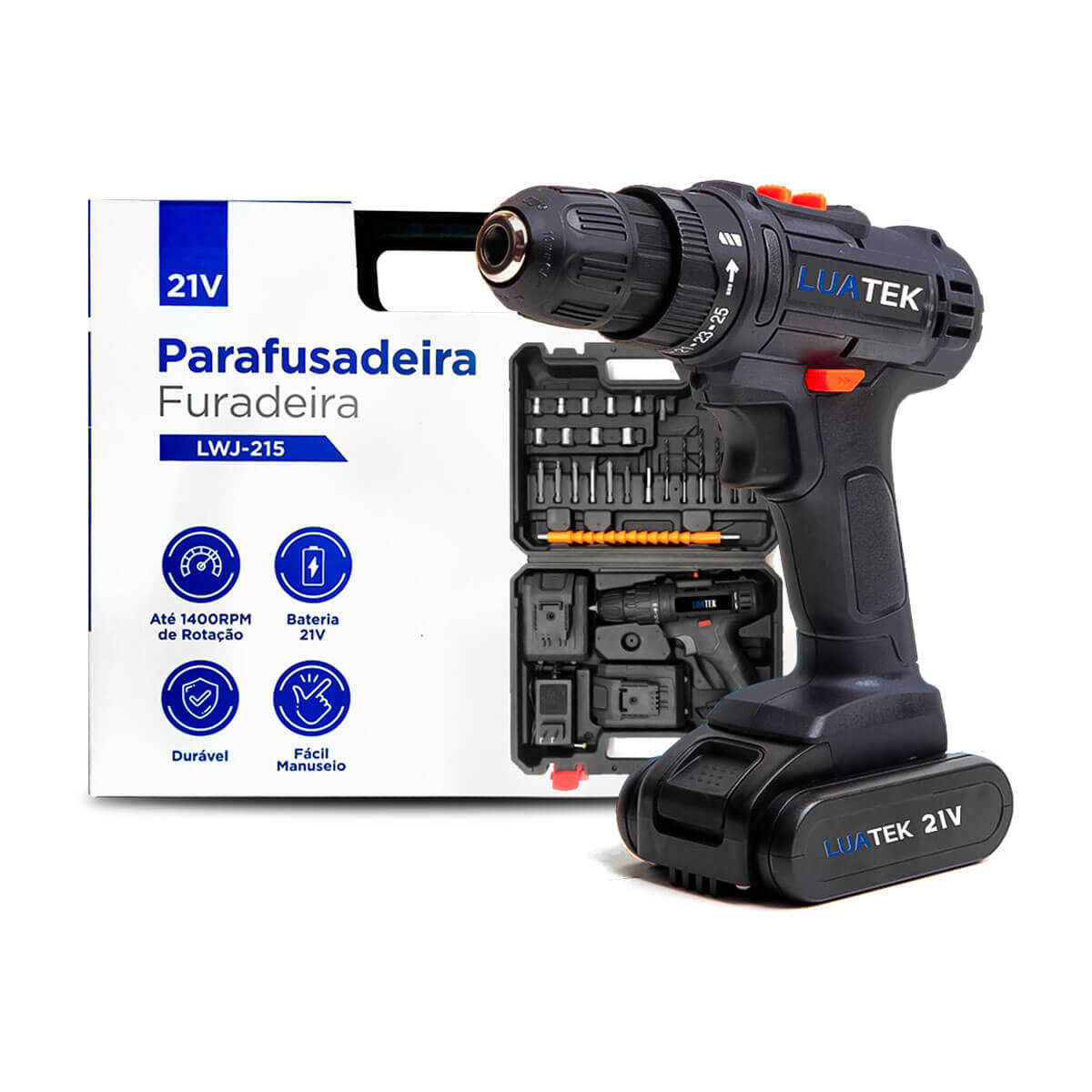 Parafusadeira E Furadeira 2 em 1 Bateria 21v - Meu Estilo Shop