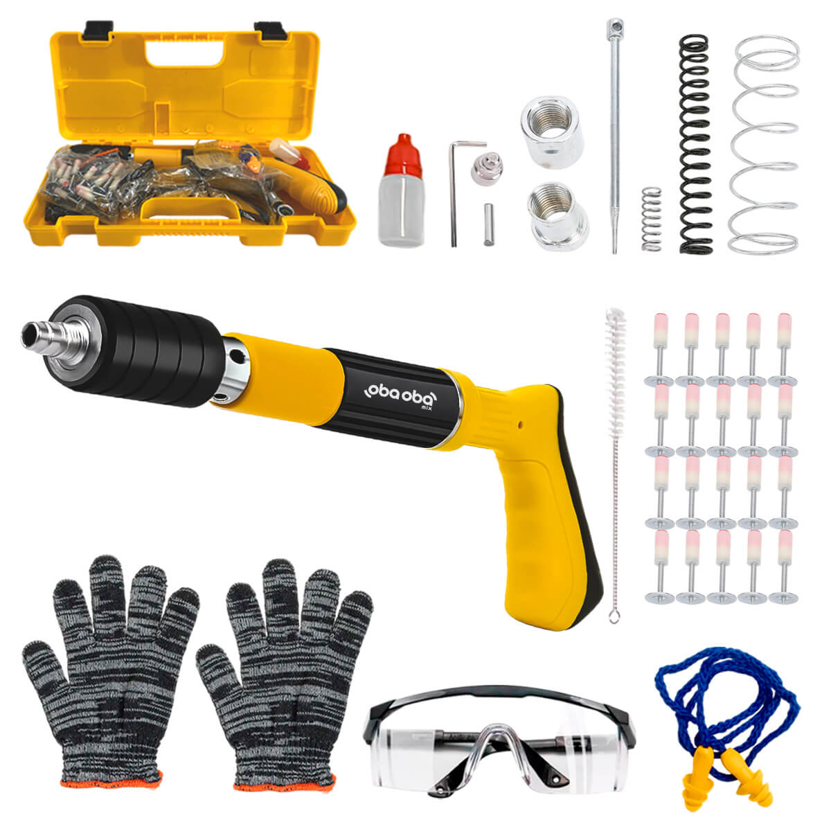 Pistola de Fixação Finca Pino com 20 Pregos e Kit de Proteção com Maleta - Meu Estilo Shop