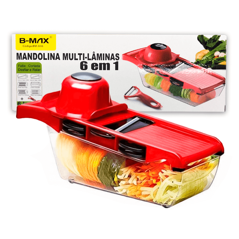 Ralador fatiador legumes 6em1 multifuncional aço inox - Meu Estilo Shop