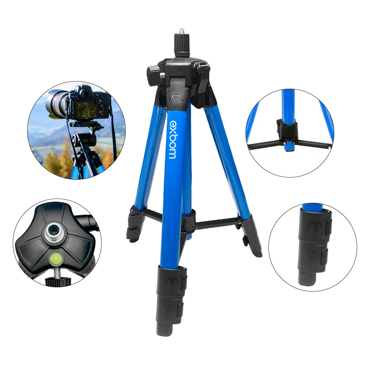 Tripé Telescópico Suporte para Nível a Laser e Equipamentos de Medição com Rosca 5/8 - Meu Estilo Shop