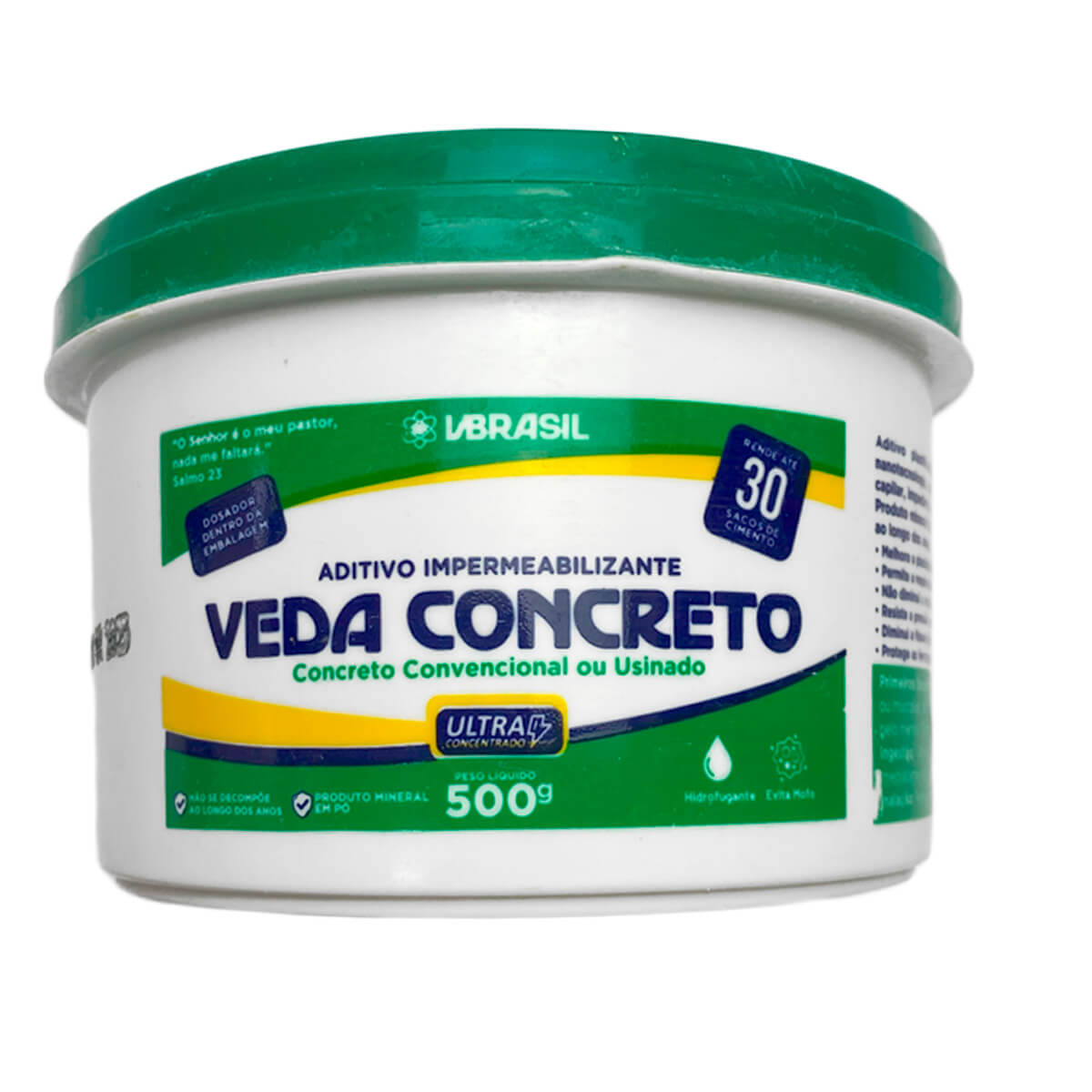 Veda Concreto 500g Aditivo Impermeabilizante para Concreto Aumenta a Resistência - Meu Estilo Shop