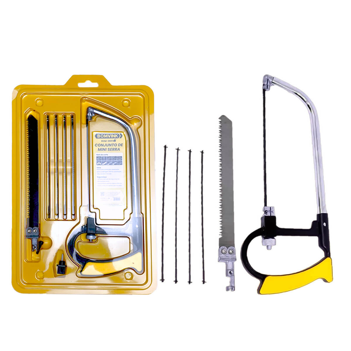 Mini Arco de Serra 7 em 1 com Kit de Lâminas para Corte