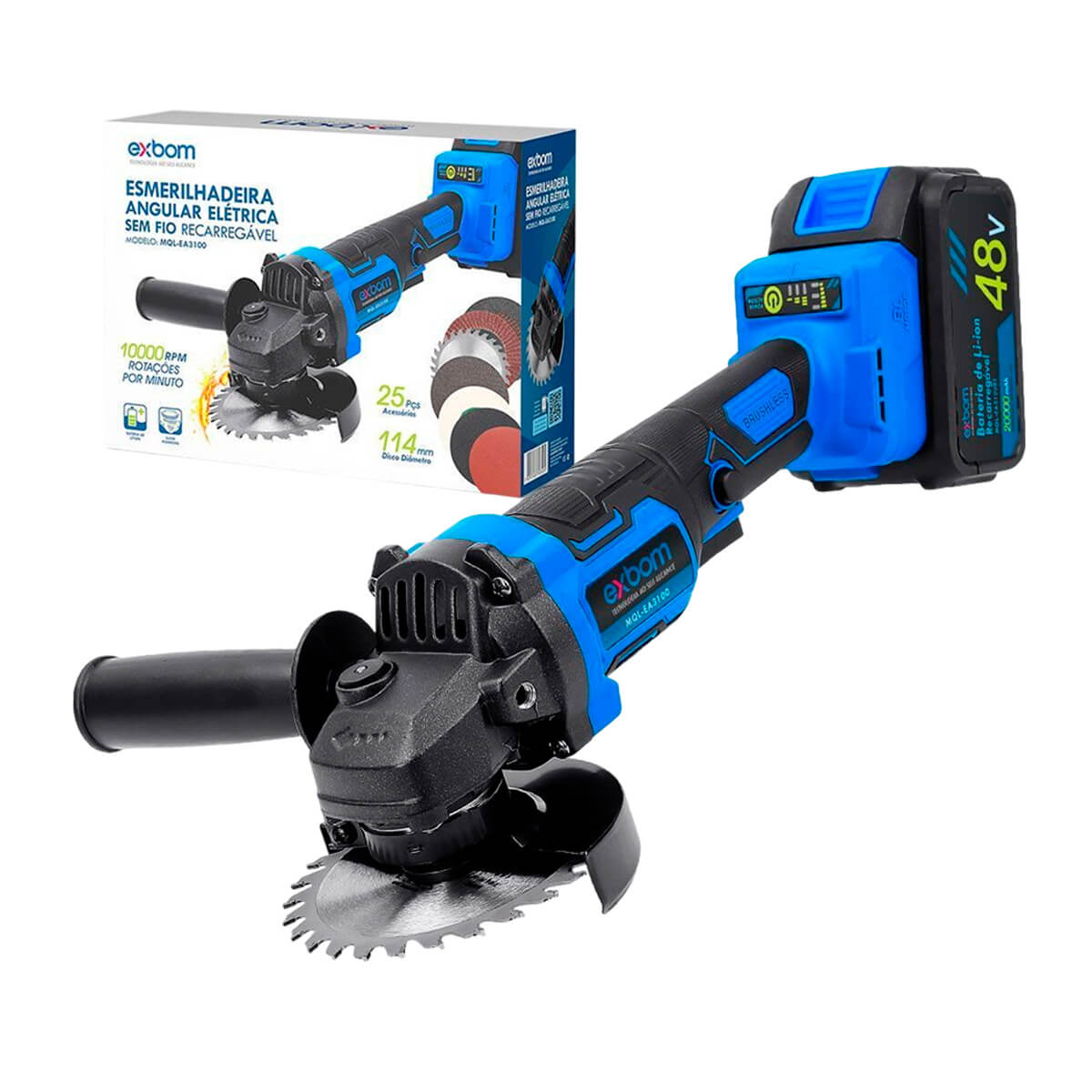Lixadeira Esmerilhadeira Angular Brushless [48v] - Meu Estilo Shop